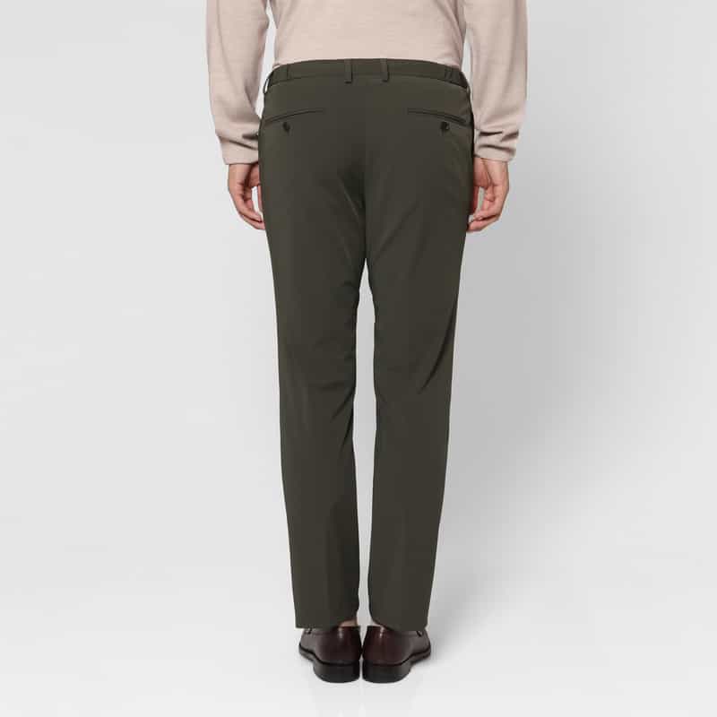 BARNEYS NEW YORK セットアップ ストレッチ素材イージーパンツ KHAKI