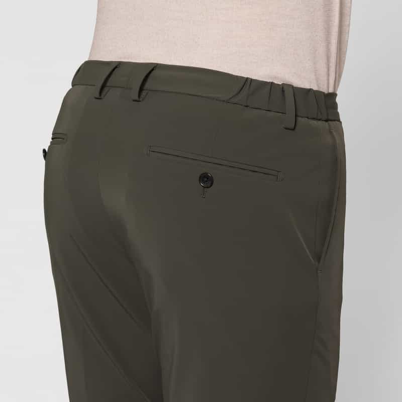 BARNEYS NEW YORK セットアップ ストレッチ素材イージーパンツ KHAKI