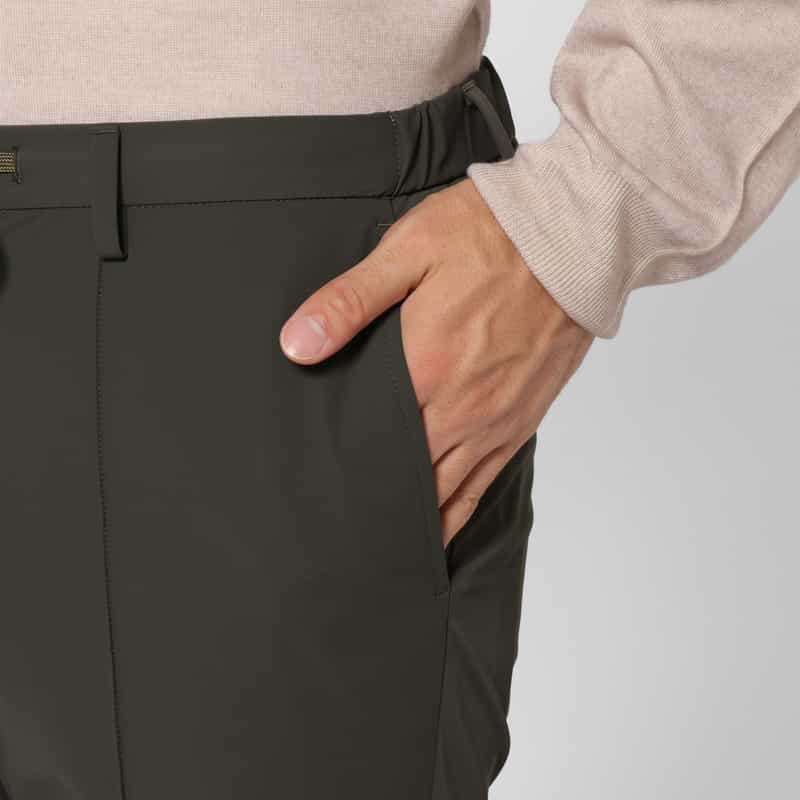 BARNEYS NEW YORK セットアップ ストレッチ素材イージーパンツ KHAKI