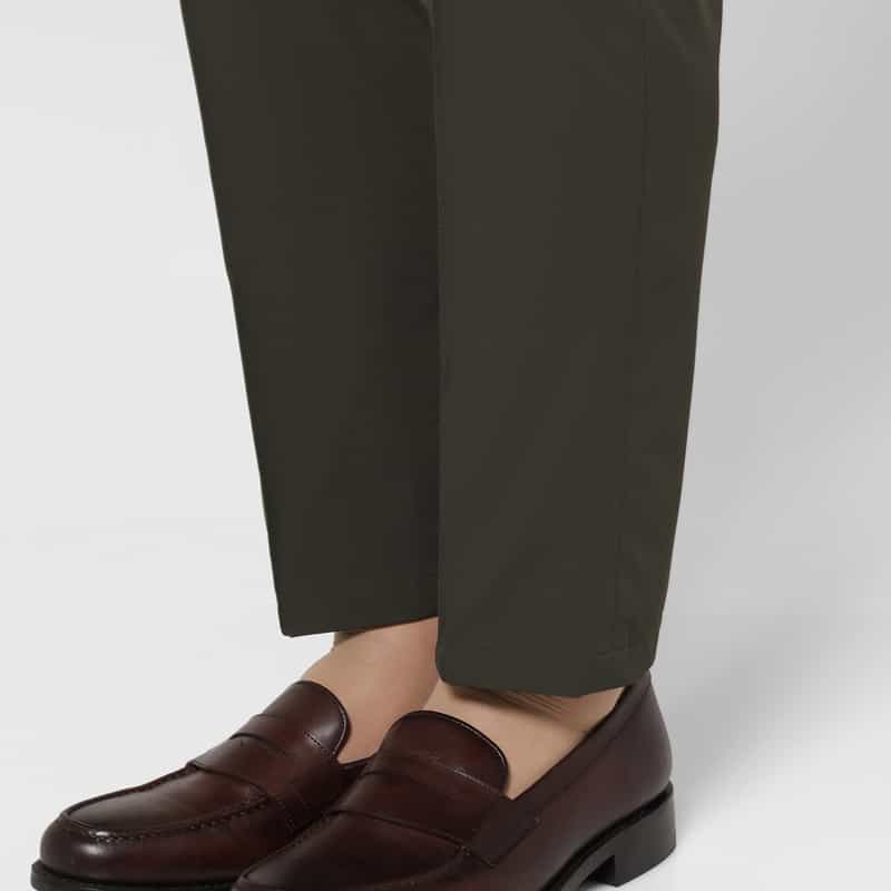BARNEYS NEW YORK セットアップ ストレッチ素材イージーパンツ KHAKI