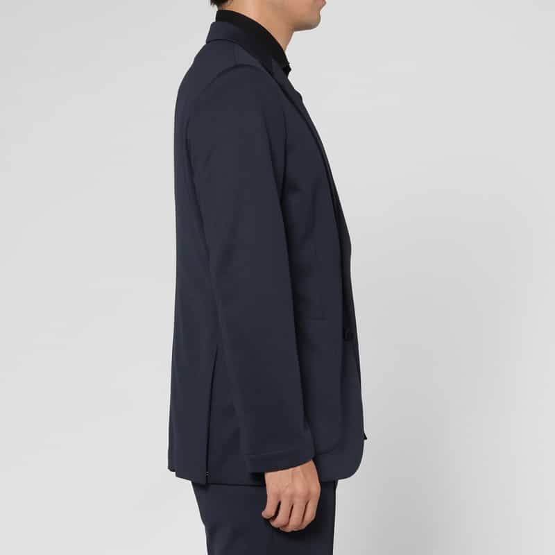 BARNEYS NEW YORK セットアップ メッシュストレッチ素材シングルジャケット NAVY