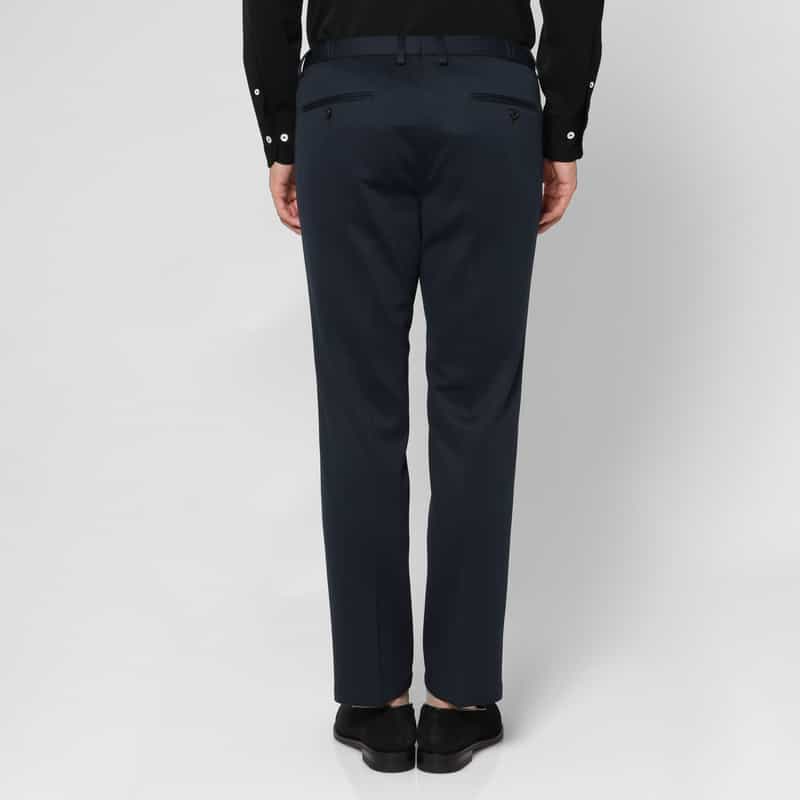 BARNEYS NEW YORK セットアップ メッシュストレッチ素材ストレートパンツ NAVY