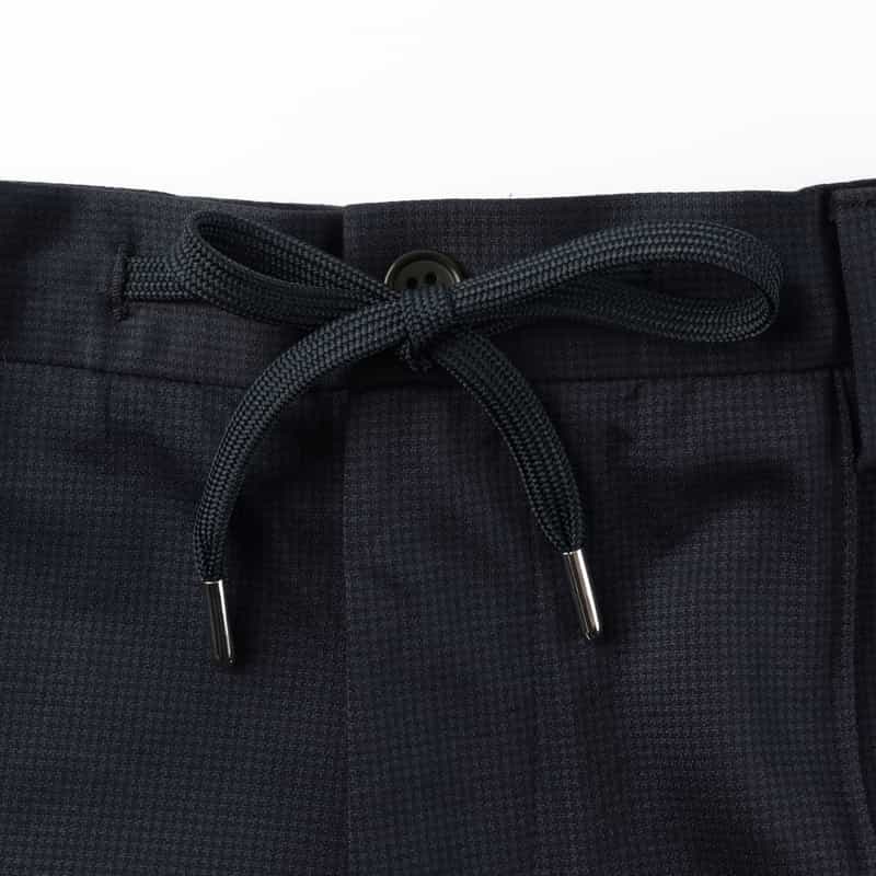 BARNEYS NEW YORK セットアップ メッシュストレッチ素材ストレートパンツ NAVY
