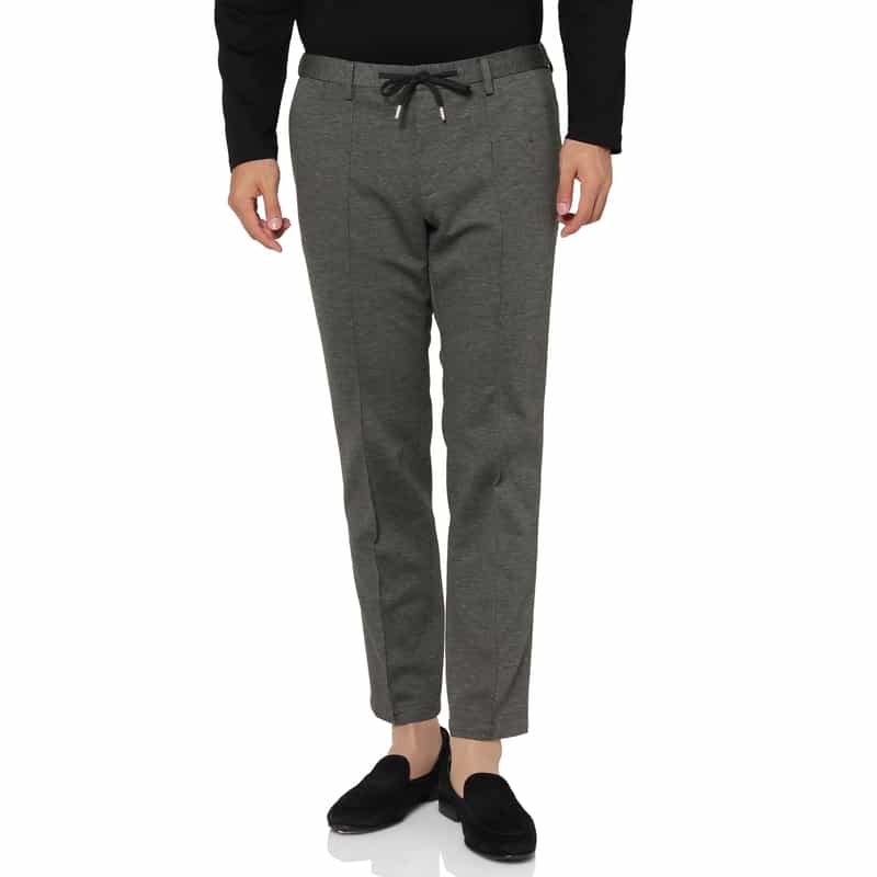 BARNEYS NEW YORK セットアップ メッシュストレッチ素材ストレートパンツ GRAY