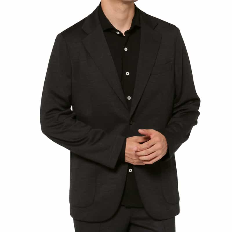 BARNEYS NEW YORK セットアップ ウール素材シングルジャケット（REDA社製ウール使用） DARK GRAY