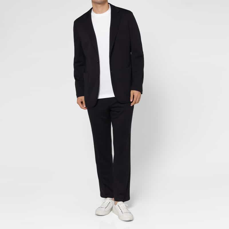 BARNEYS NEW YORK セットアップ ウール使用ストレッチパンツ（REDA社製ウール使用） NAVY
