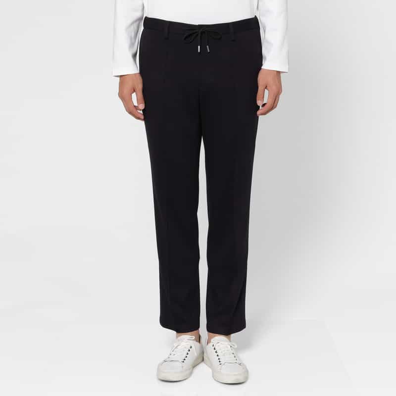 BARNEYS NEW YORK セットアップ ウール使用ストレッチパンツ（REDA社製ウール使用） NAVY