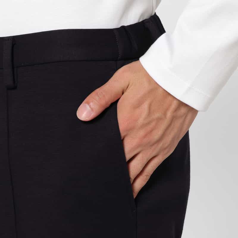 BARNEYS NEW YORK セットアップ ウール使用ストレッチパンツ（REDA社製ウール使用） NAVY