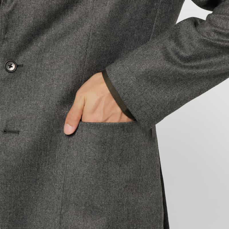 BARNEYS NEW YORK セットアップ フランネル素材シングルジャケット（REDA社製生地使用） GRAY