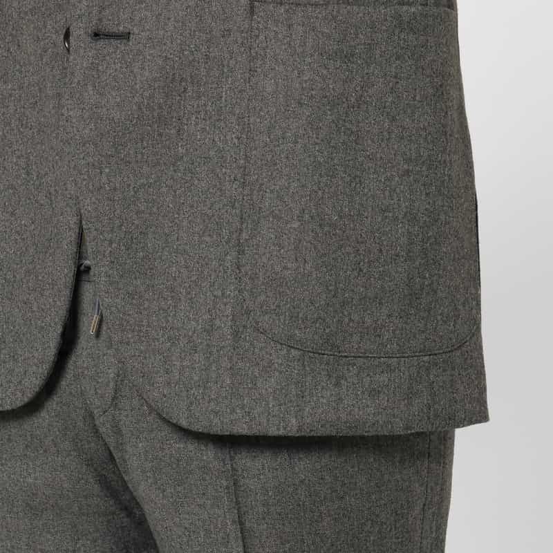 BARNEYS NEW YORK セットアップ フランネル素材シングルジャケット（REDA社製生地使用） GRAY