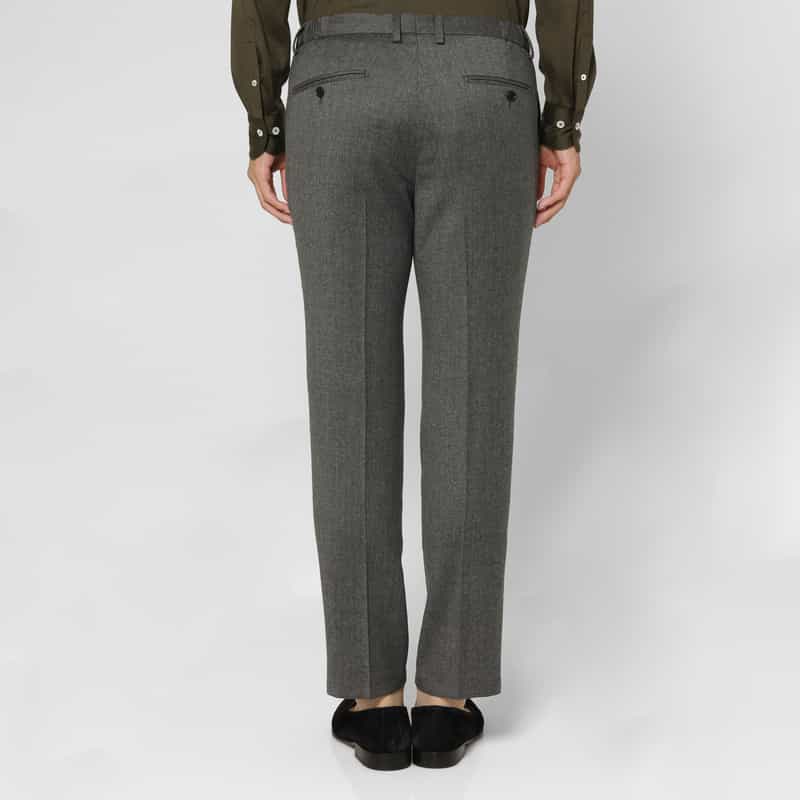 BARNEYS NEW YORK セットアップ フランネル素材ストレッチパンツ（REDA社製生地使用） GRAY