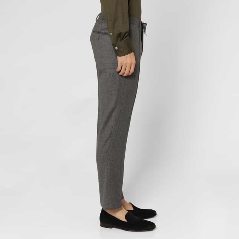 BARNEYS NEW YORK セットアップ フランネル素材ストレッチパンツ（REDA社製生地使用） GRAY