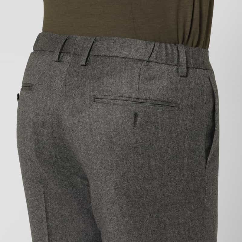 BARNEYS NEW YORK セットアップ フランネル素材ストレッチパンツ（REDA社製生地使用） GRAY