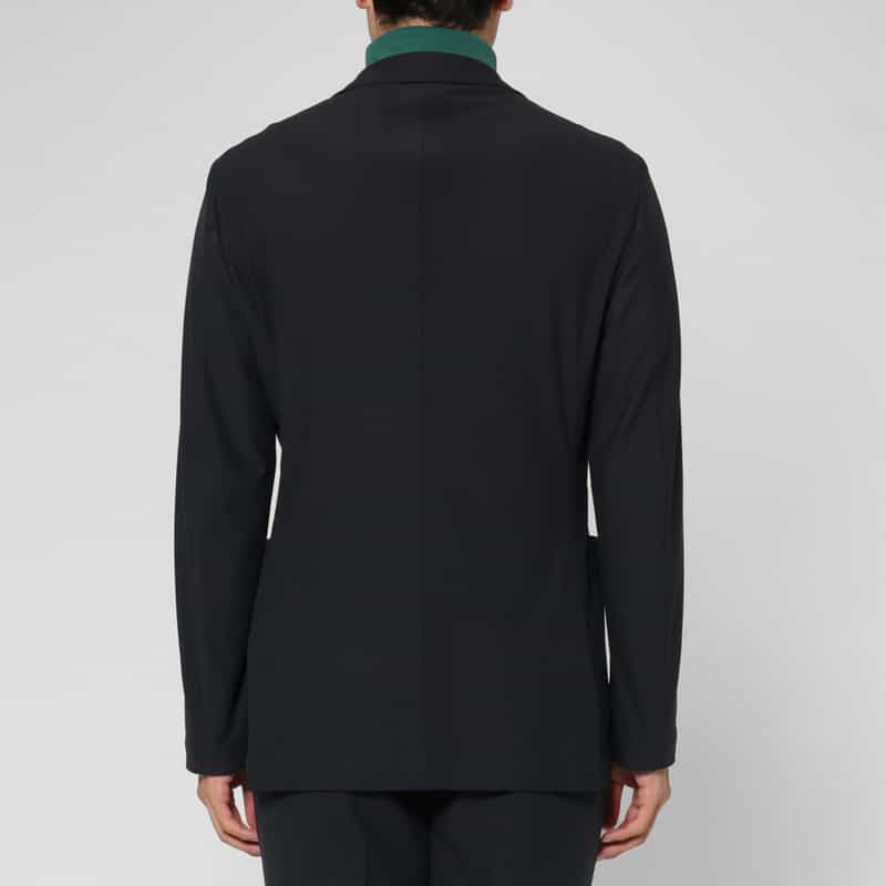 BARNEYS NEW YORK セットアップ スエードジャージー素材シングルジャケット BLACK