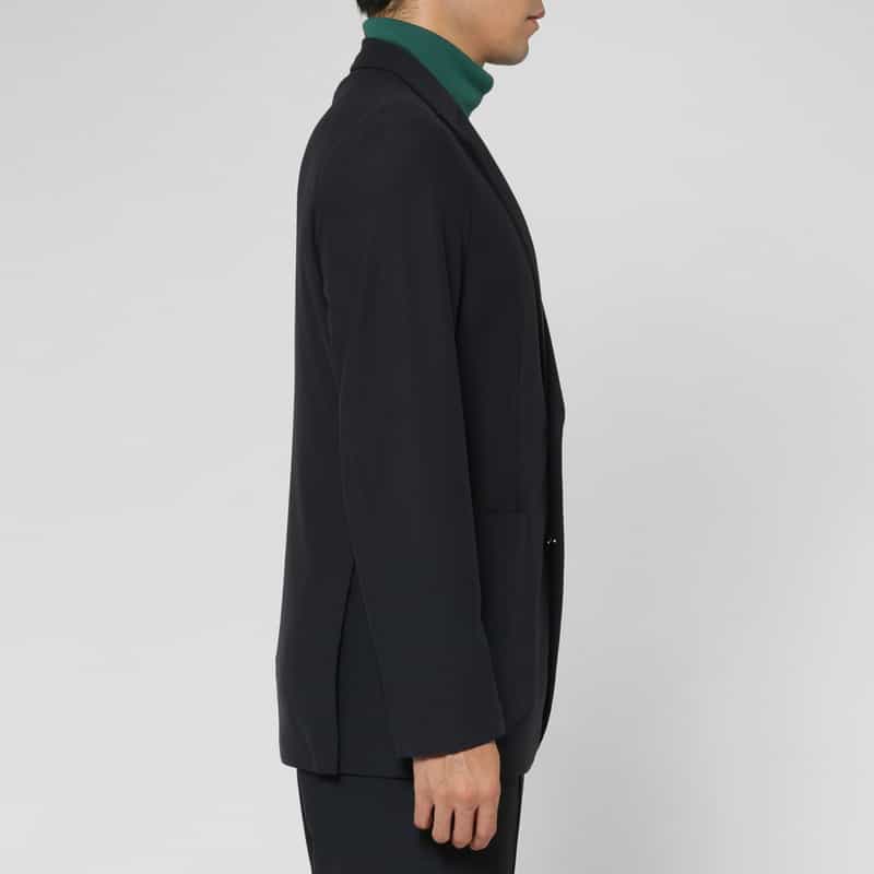 BARNEYS NEW YORK セットアップ スエードジャージー素材シングルジャケット BLACK
