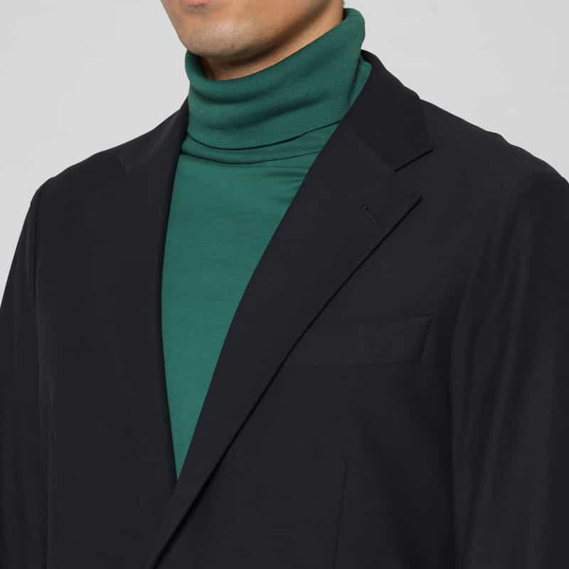 BARNEYS NEW YORK セットアップ スエードジャージー素材シングルジャケット BLACK