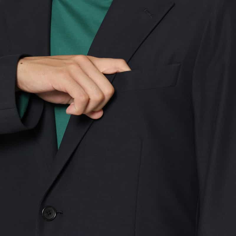 BARNEYS NEW YORK セットアップ スエードジャージー素材シングルジャケット BLACK
