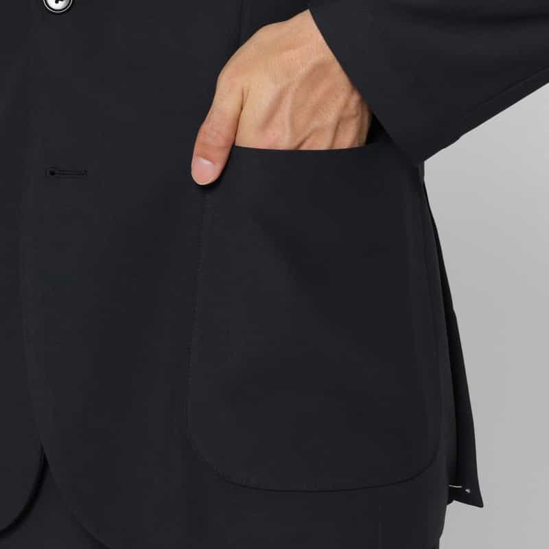 BARNEYS NEW YORK セットアップ スエードジャージー素材シングルジャケット BLACK