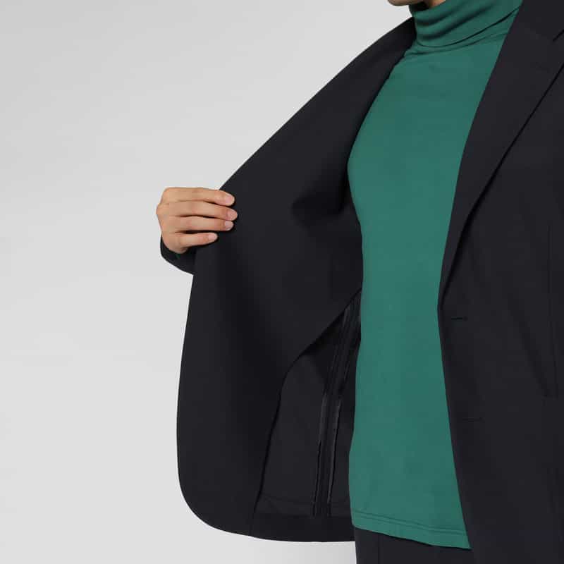 BARNEYS NEW YORK セットアップ スエードジャージー素材シングルジャケット BLACK