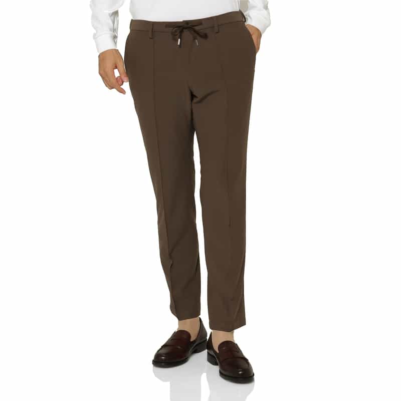 BARNEYS NEW YORK セットアップ スエードジャージー素材イージーパンツ BROWN