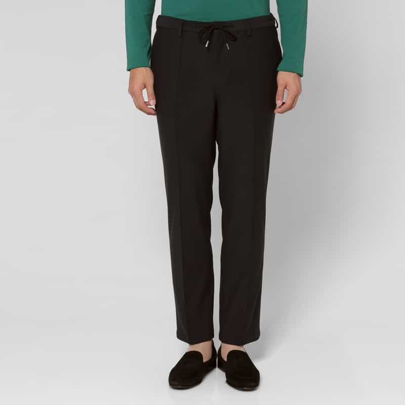 BARNEYS NEW YORK セットアップ スエードジャージー素材イージーパンツ BLACK