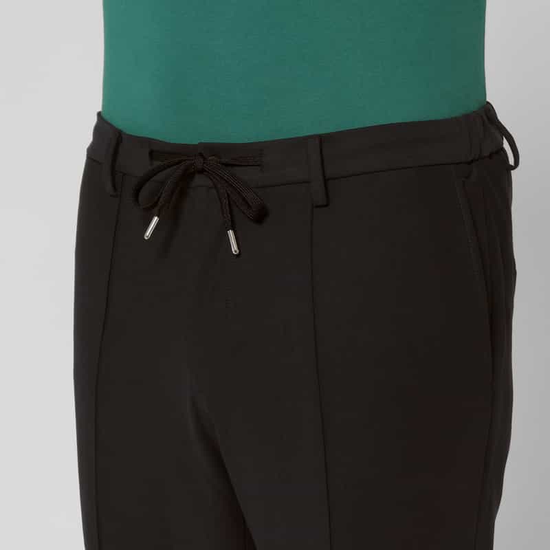BARNEYS NEW YORK セットアップ スエードジャージー素材イージーパンツ BLACK