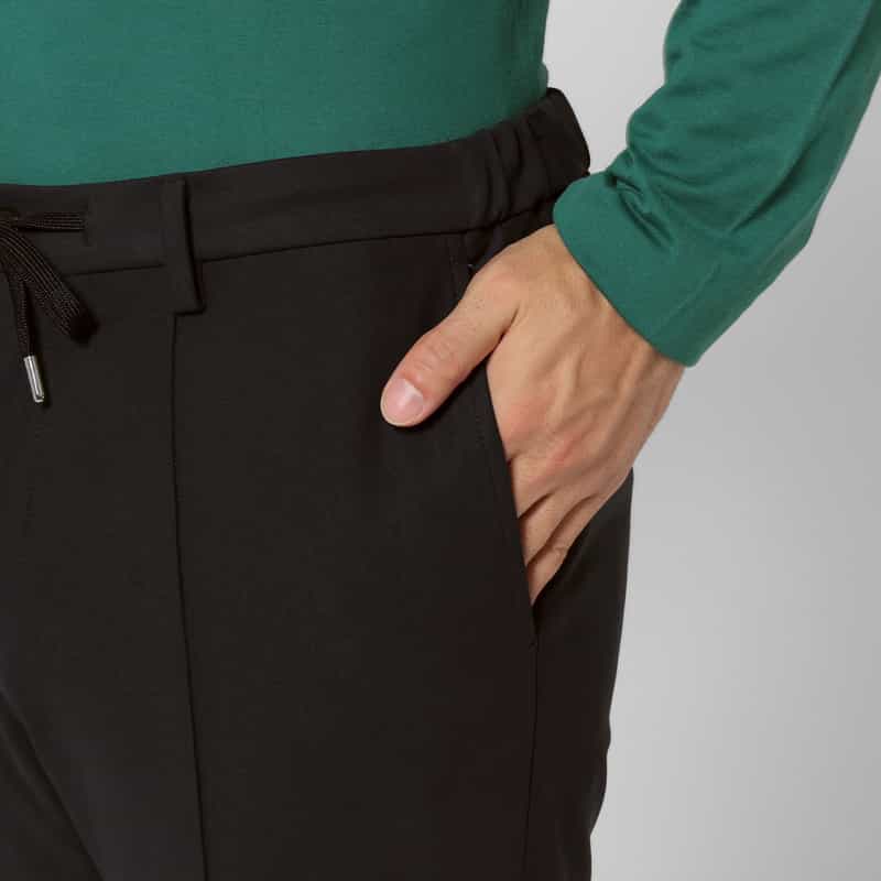 BARNEYS NEW YORK セットアップ スエードジャージー素材イージーパンツ BLACK