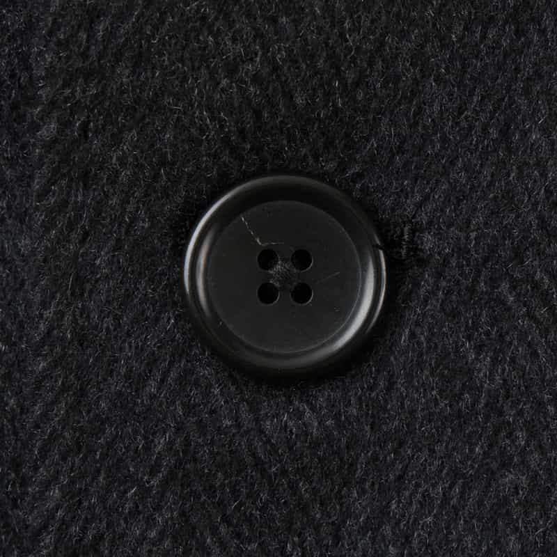 BARNEYS NEW YORK カシミヤ100％ヘリンボーン柄ダブルブレストロングコート DARK GRAY