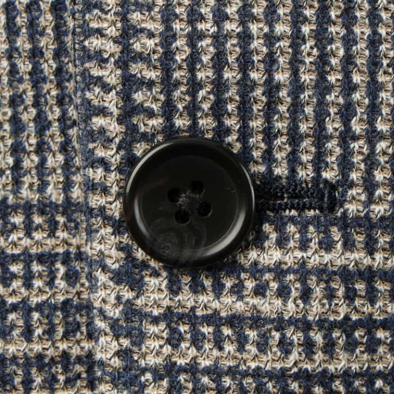 BARNEYS NEW YORK グレンチェック柄ジャージージャケット BLUE