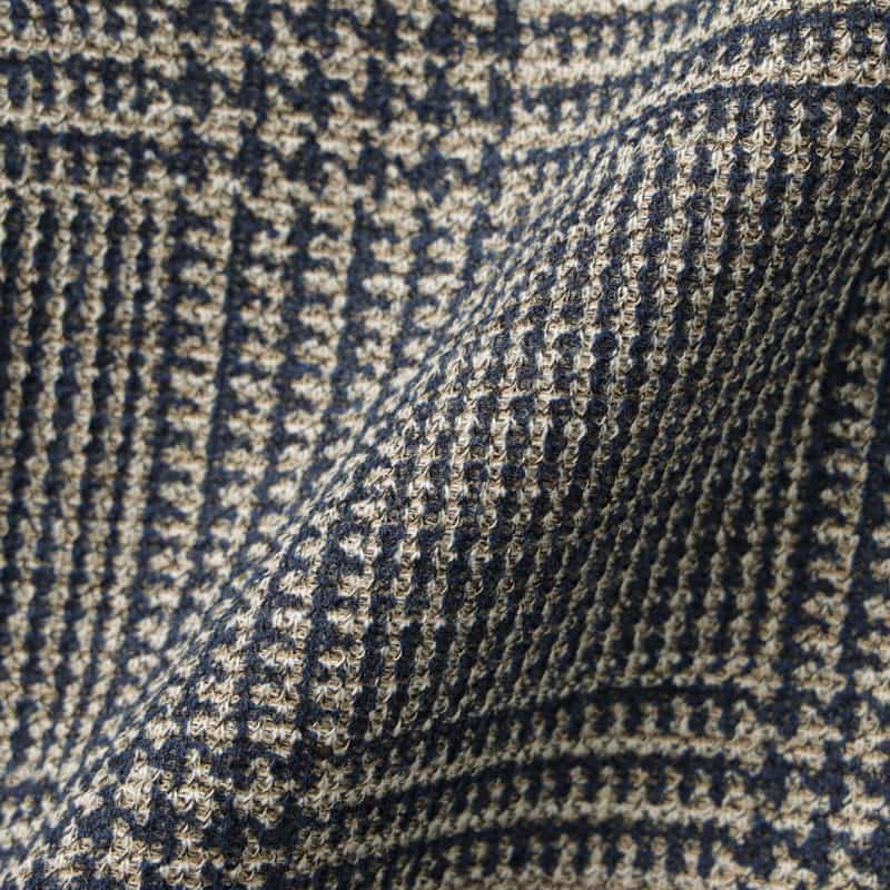 BARNEYS NEW YORK グレンチェック柄ジャージージャケット BLUE