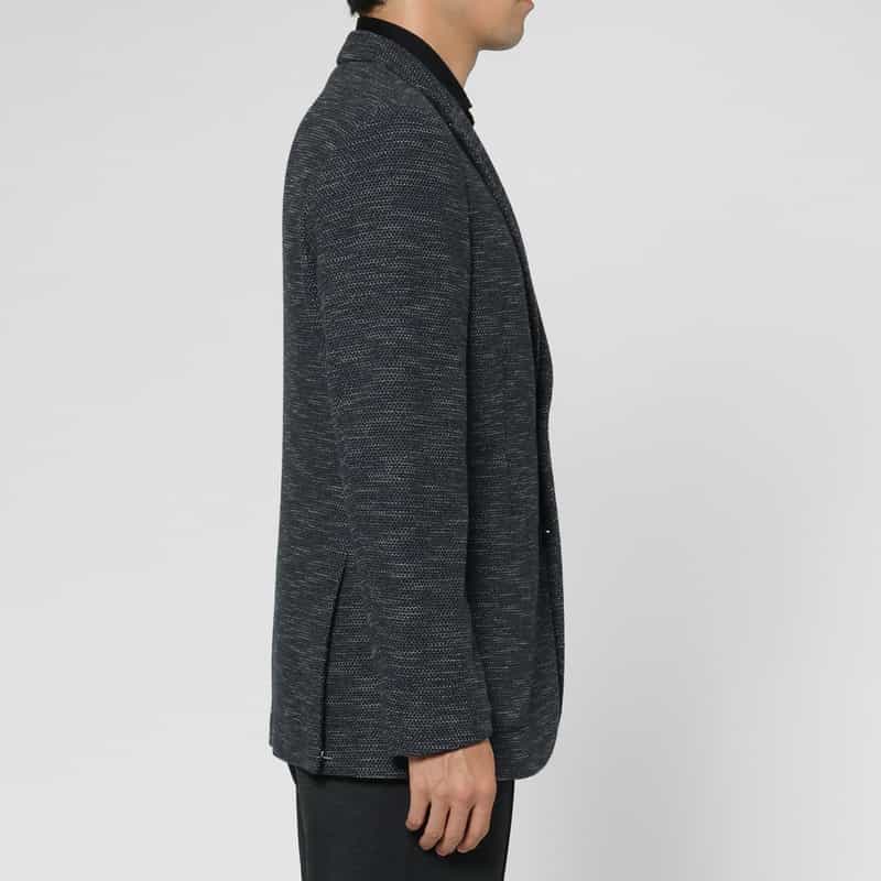 BARNEYS NEW YORK ジャージー素材カジュアルシングルジャケット NAVY