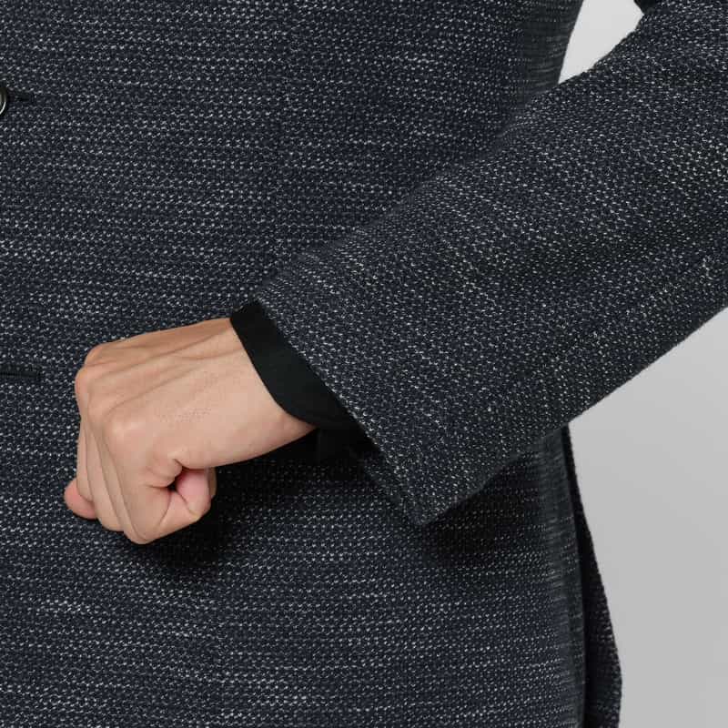 BARNEYS NEW YORK ジャージー素材カジュアルシングルジャケット NAVY
