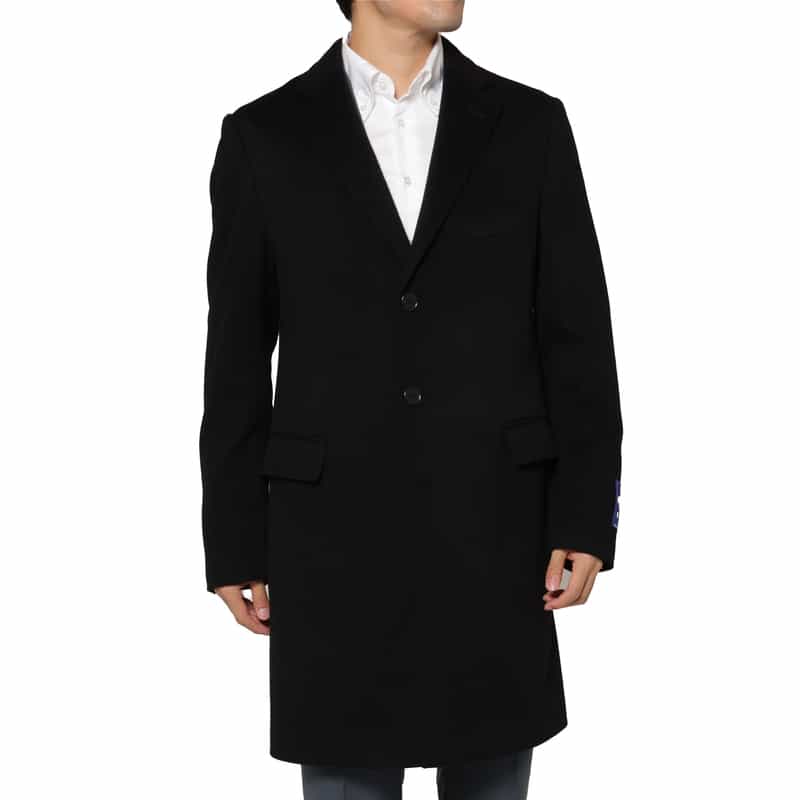 BARNEYS NEW YORK カシミヤ100％チェスターコート BLACK