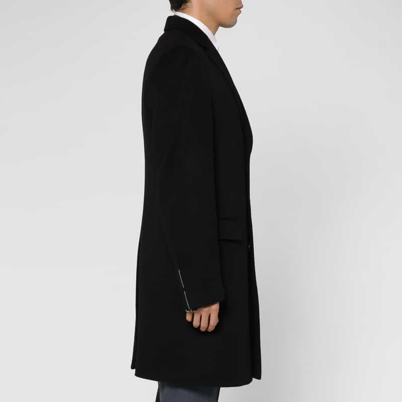 BARNEYS NEW YORK カシミヤ100％チェスターコート BLACK
