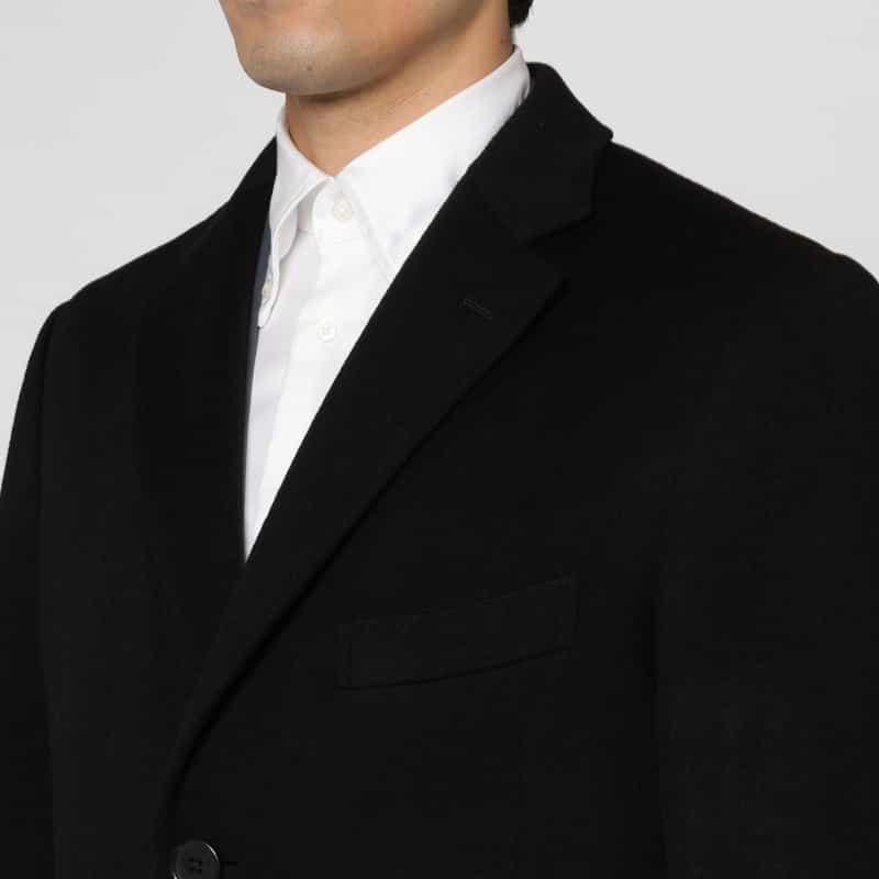BARNEYS NEW YORK カシミヤ100％チェスターコート BLACK