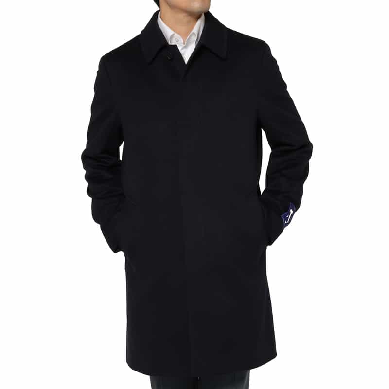 BARNEYS NEW YORK カシミヤ100％ステンカラーコート NAVY