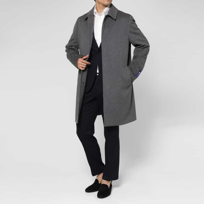 BARNEYS NEW YORK カシミヤ100％ステンカラーコート GRAY