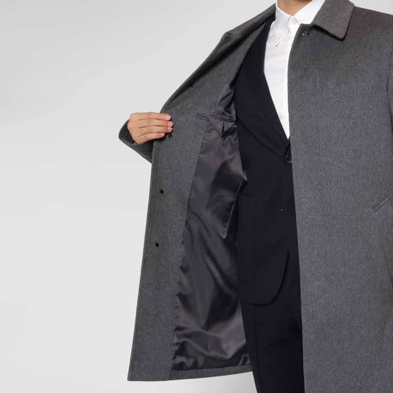 BARNEYS NEW YORK カシミヤ100％ステンカラーコート GRAY