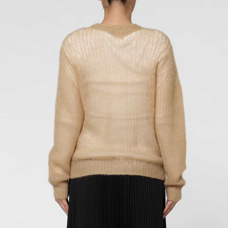 HYKE HYKE ＜ハイク＞ シアー ニットカーディガン BEIGE