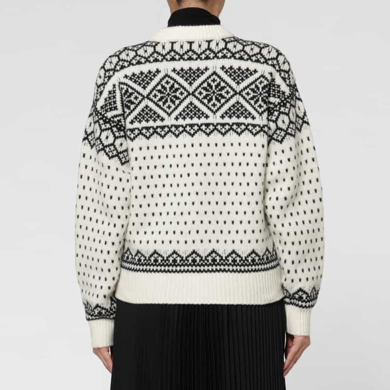 HYKE HYKE ＜ハイク＞ ノルディック柄ニットカーディガン IVORY