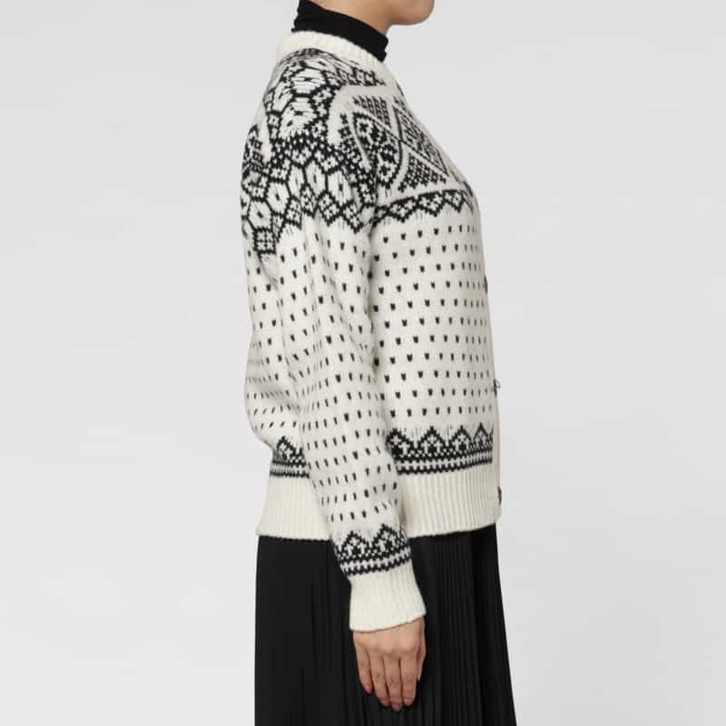 HYKE HYKE ＜ハイク＞ ノルディック柄ニットカーディガン IVORY