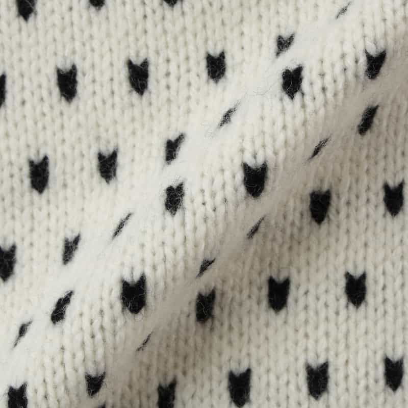 HYKE HYKE ＜ハイク＞ ノルディック柄ニットカーディガン IVORY