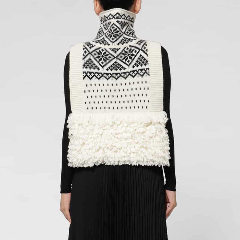 HYKE HYKE ＜ハイク＞ ノルディック柄ニットベスト IVORY