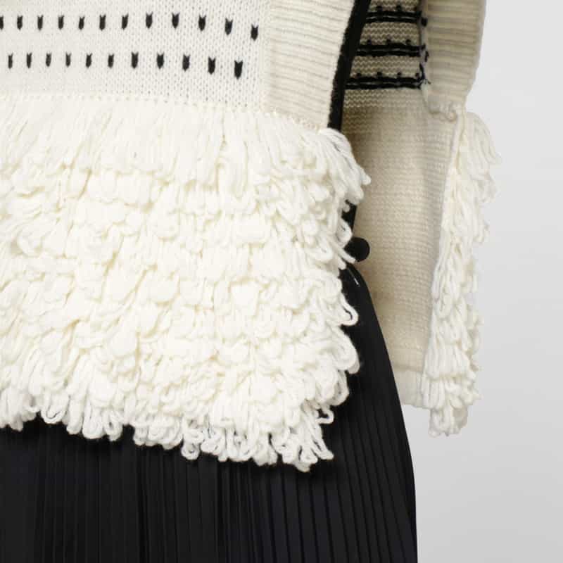 HYKE HYKE ＜ハイク＞ ノルディック柄ニットベスト IVORY