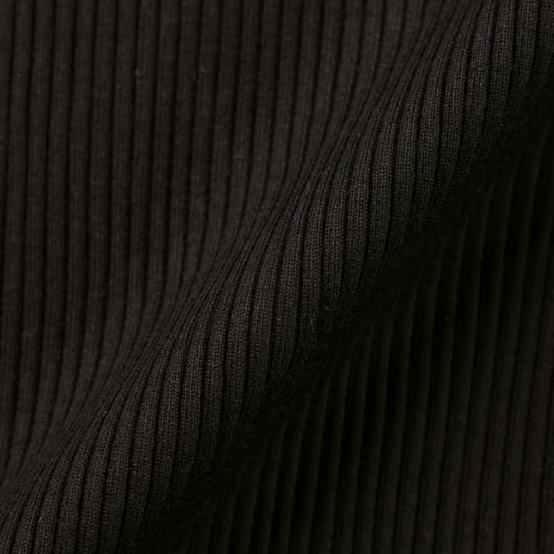 HYKE HYKE ＜ハイク＞ ロングスリーブ リブカットソー BLACK