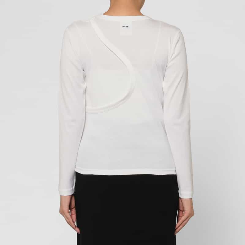 HYKE HYKE ＜ハイク＞ レイヤードデザイン ロングスリーブカットソー WHITE