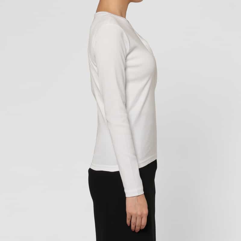 HYKE HYKE ＜ハイク＞ レイヤードデザイン ロングスリーブカットソー WHITE