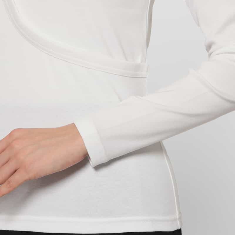 HYKE HYKE ＜ハイク＞ レイヤードデザイン ロングスリーブカットソー WHITE