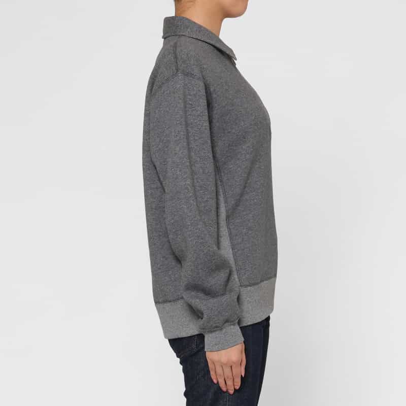 HYKE HYKE ＜ハイク＞ ハーフジップアップ スウェットプルオーバー GRAY