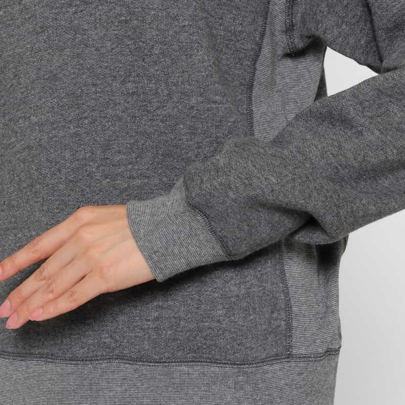 HYKE HYKE ＜ハイク＞ ハーフジップアップ スウェットプルオーバー GRAY